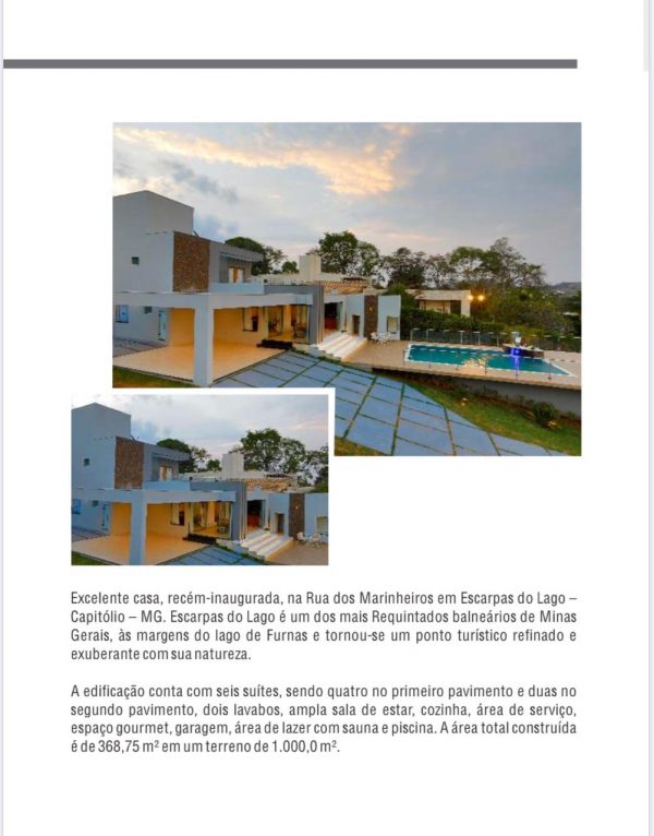 Ref:. 0005 – Casa em Escarpas do Lago com 6 suítes - Image 5